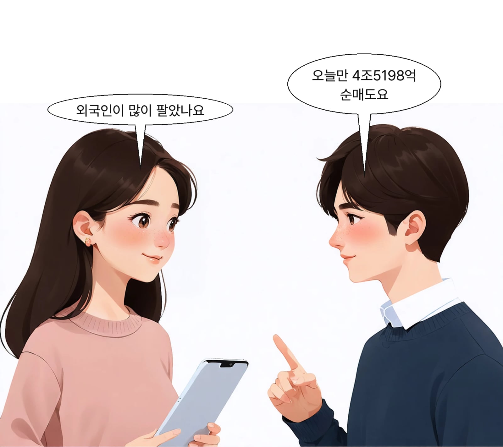 외국인은 13일 하루 4조5198억 원어치를 순매도했다