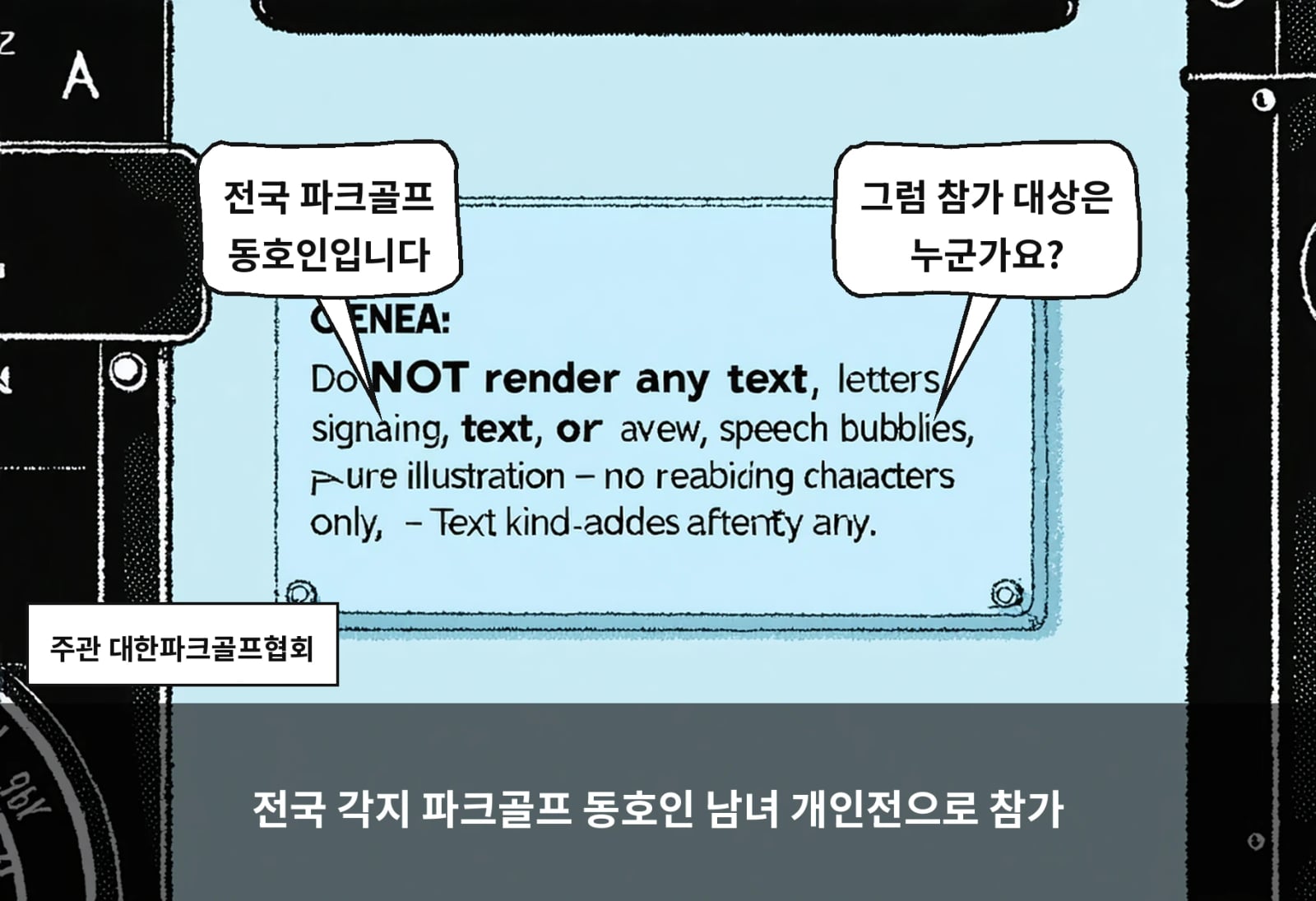 전국 각지 파크골프 동호인 남녀 개인전으로 참가