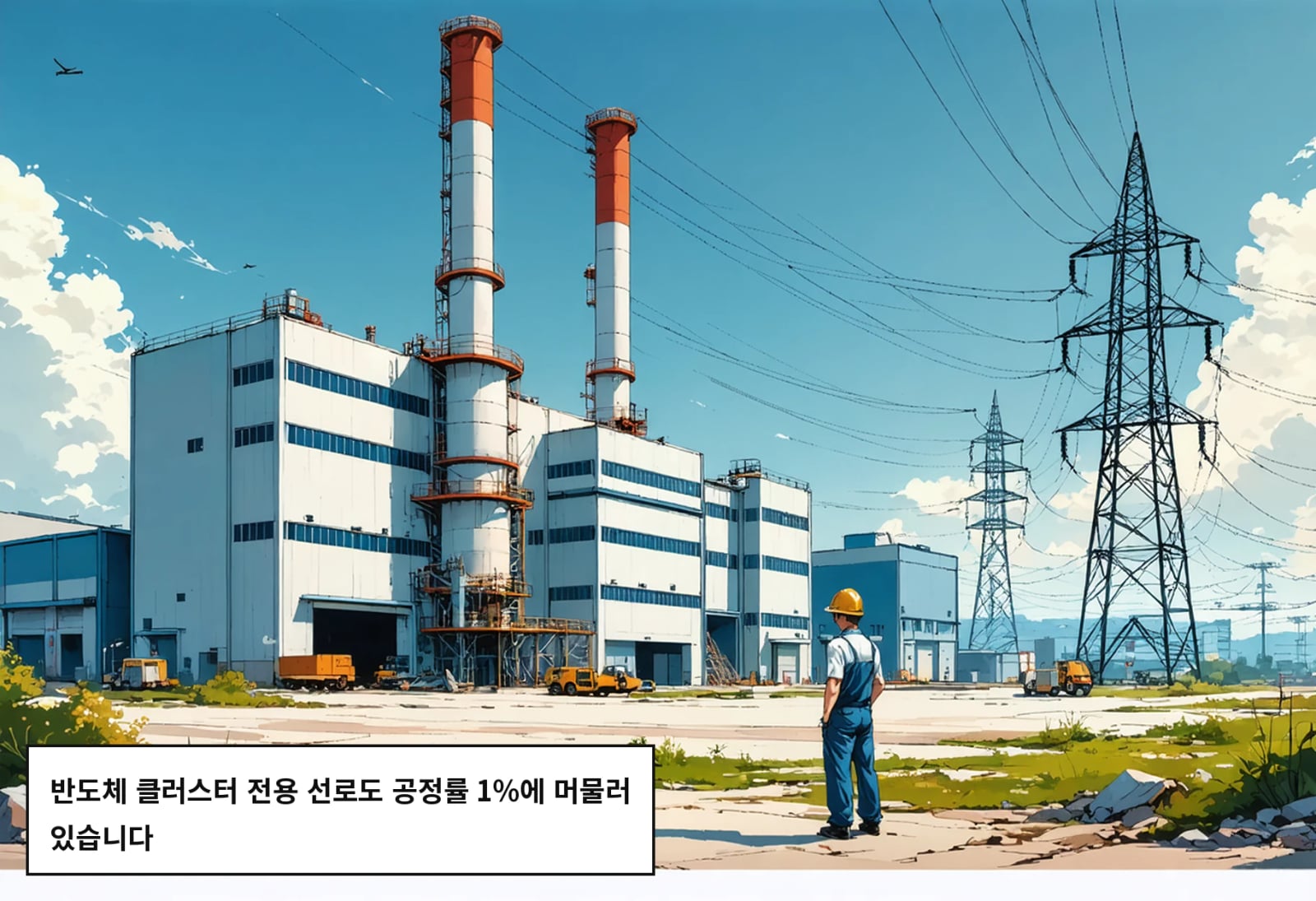 반도체 클러스터 전용 선로도 공정률 1%에 머물러 있습니다