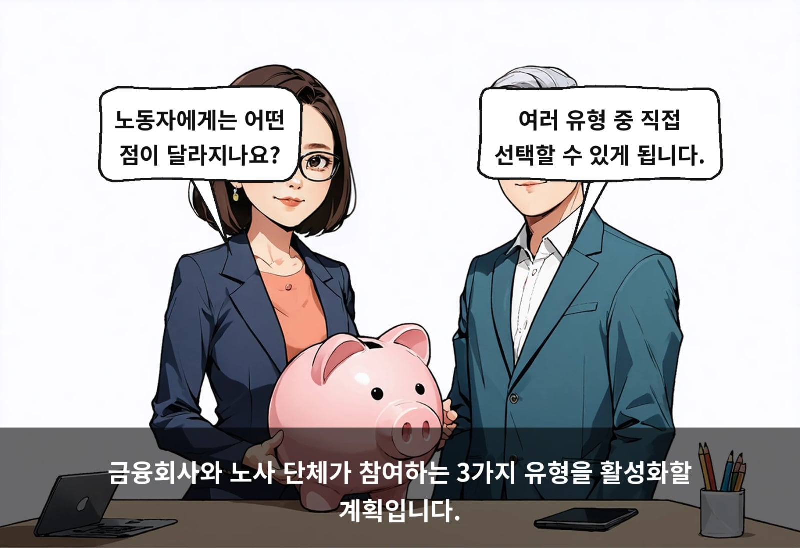 금융회사와 노사 단체가 참여하는 3가지 유형을 활성화할 계획입니다.