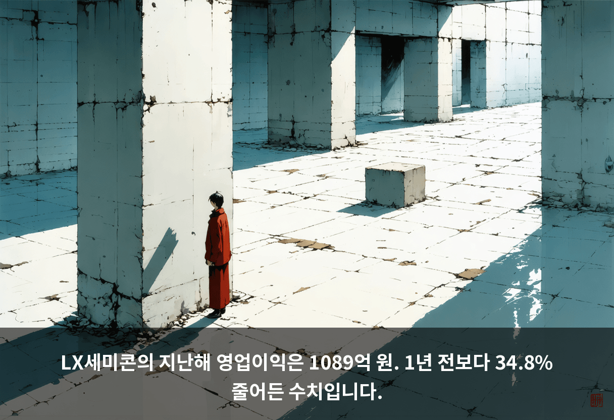 LX세미콘의 지난해 영업이익은 1089억 원. 1년 전보다 34.8% 줄어든 수치입니다.