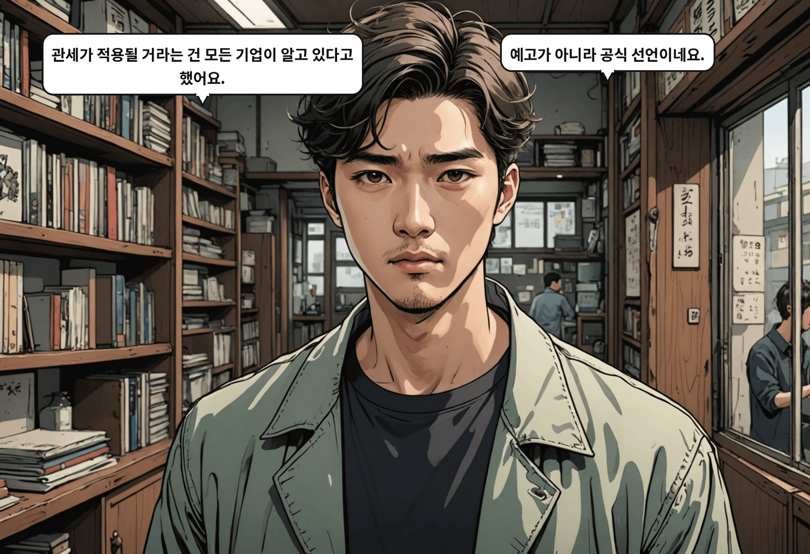 B: 관세가 적용될 거라는 건 모든 기업이 알고 있다고 했어요. A: 예고가 아니라 공식 선언이네요.