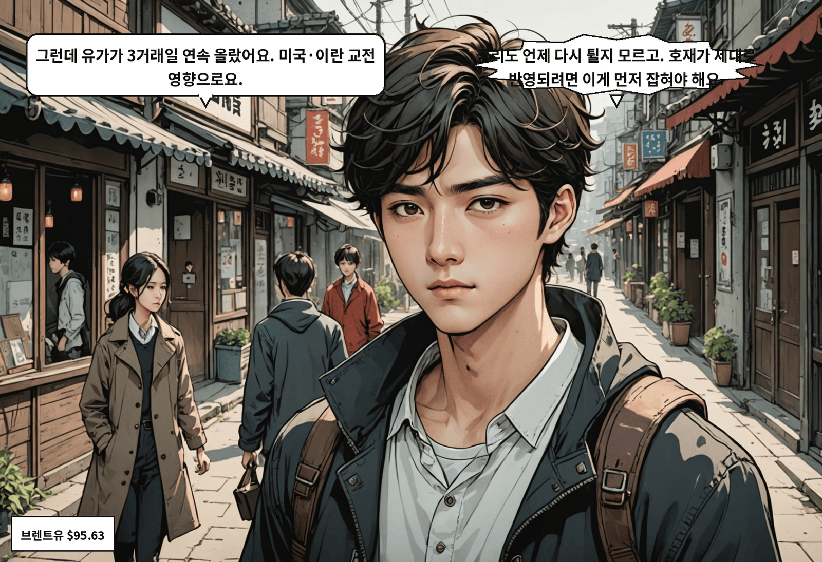 A: 그런데 유가가 3거래일 연속 올랐어요. 미국·이란 교전 영향으로요. B: 금리도 언제 다시 튈지 모르고. 호재가 제대로 반영되려면 이게 먼저 잡혀야 해요.