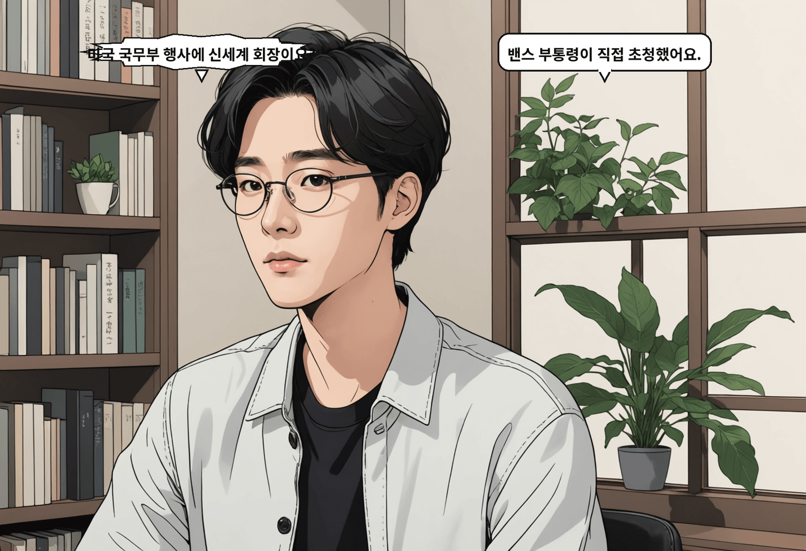 A: 미국 국무부 행사에 신세계 회장이요? B: 밴스 부통령이 직접 초청했어요.