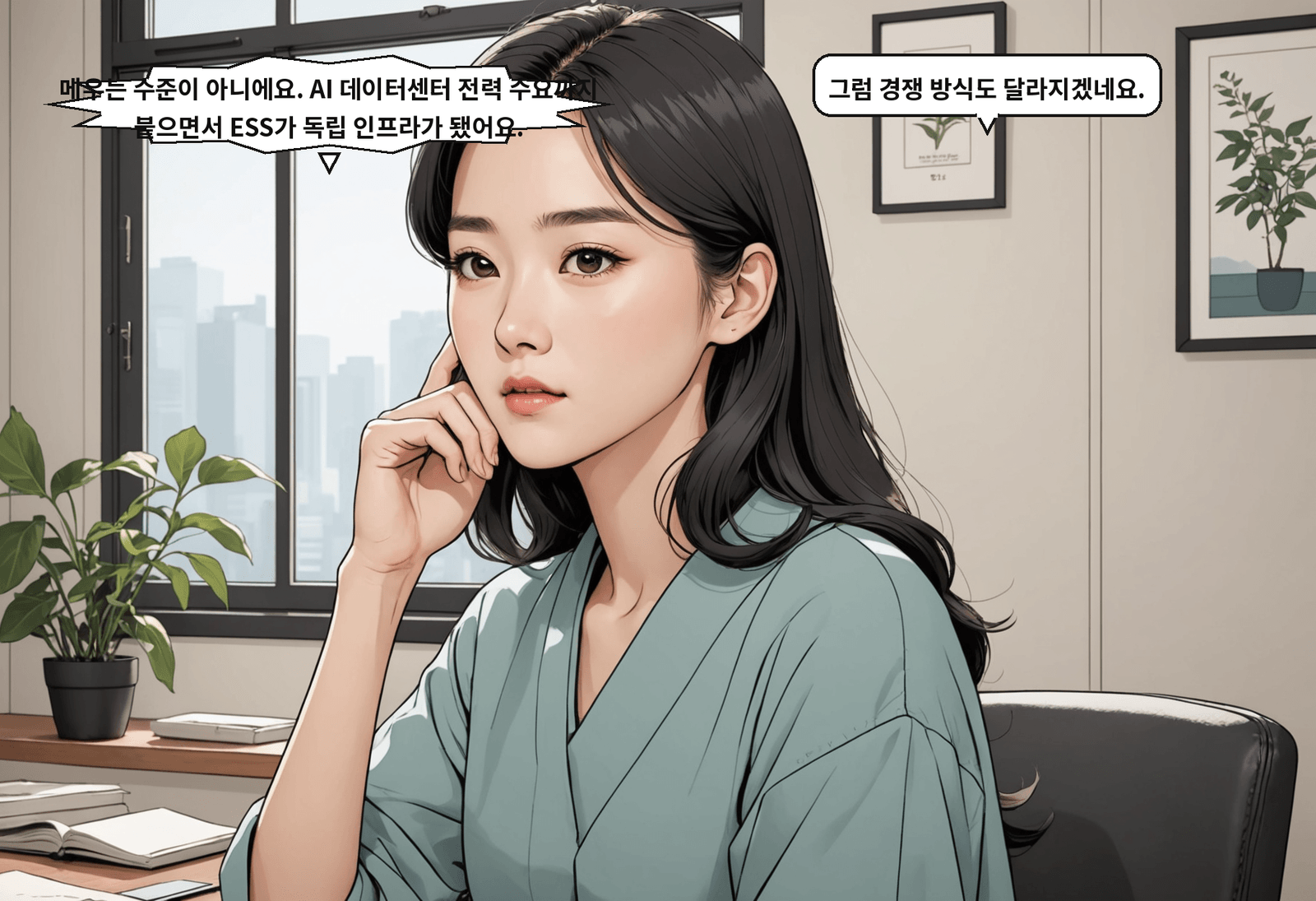 A: 메우는 수준이 아니에요. AI 데이터센터 전력 수요까지 붙으면서 ESS가 독립 인프라가 됐어요. B: 그럼 경쟁 방식도 달라지겠네요.
