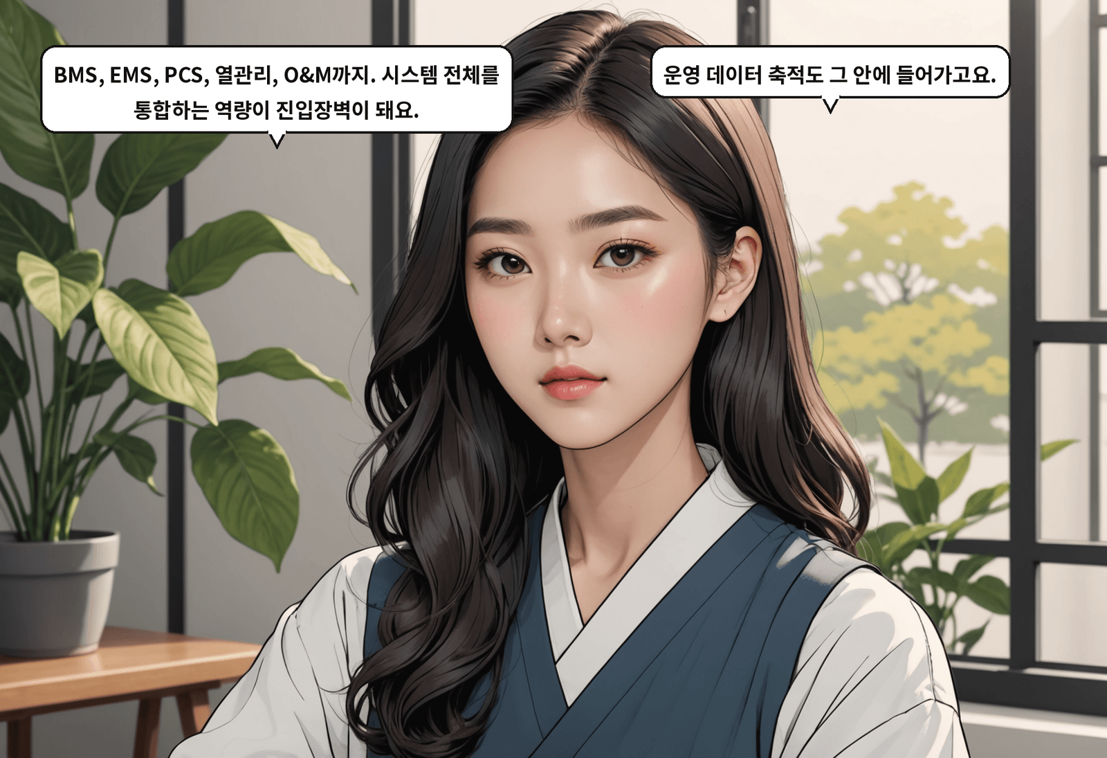 A: BMS, EMS, PCS, 열관리, O&M까지. 시스템 전체를 통합하는 역량이 진입장벽이 돼요. B: 운영 데이터 축적도 그 안에 들어가고요.