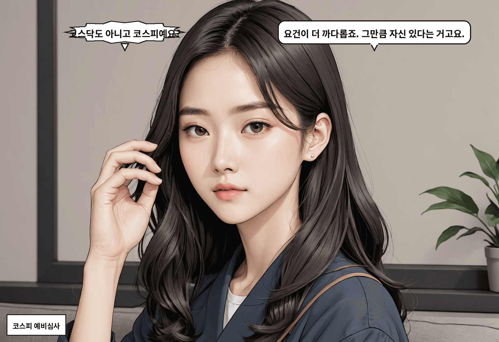 A: 코스닥도 아니고 코스피예요? B: 요건이 더 까다롭죠. 그만큼 자신 있다는 거고요.