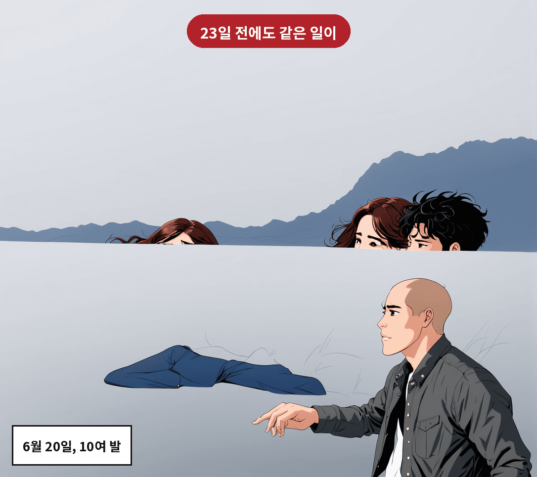 6월 20일, 10여 발