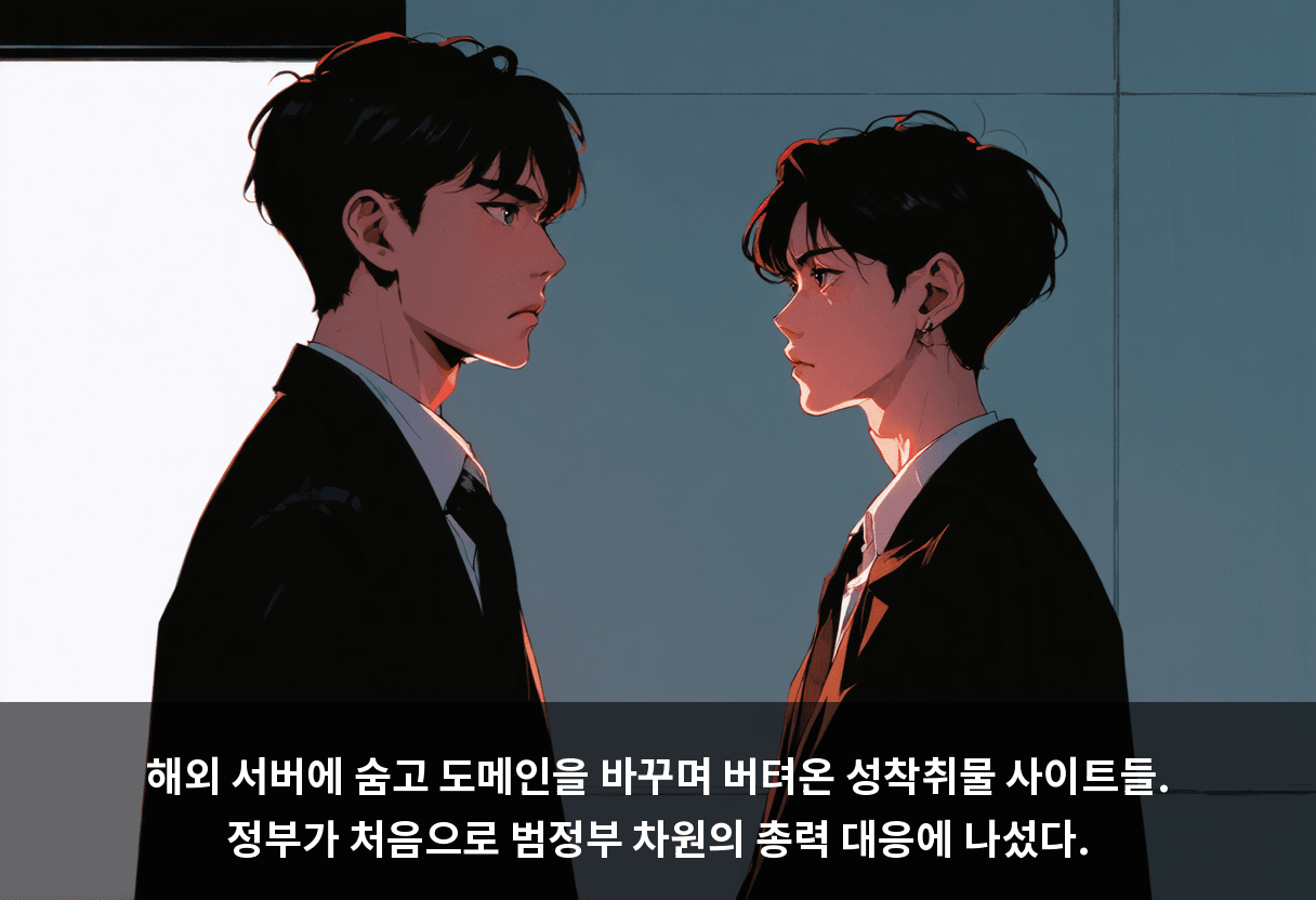 해외 서버에 숨고 도메인을 바꾸며 버텨온 성착취물 사이트들. 정부가 처음으로 범정부 차원의 총력 대응에 나섰다.