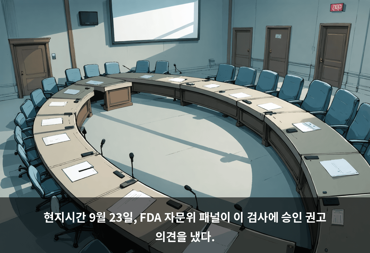 현지시간 9월 23일, FDA 자문위 패널이 이 검사에 승인 권고 의견을 냈다.