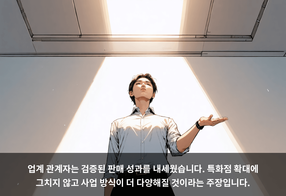 업계 관계자는 검증된 판매 성과를 내세웠습니다. 특화점 확대에 그치지 않고 사업 방식이 더 다양해질 것이라는 주장입니다.