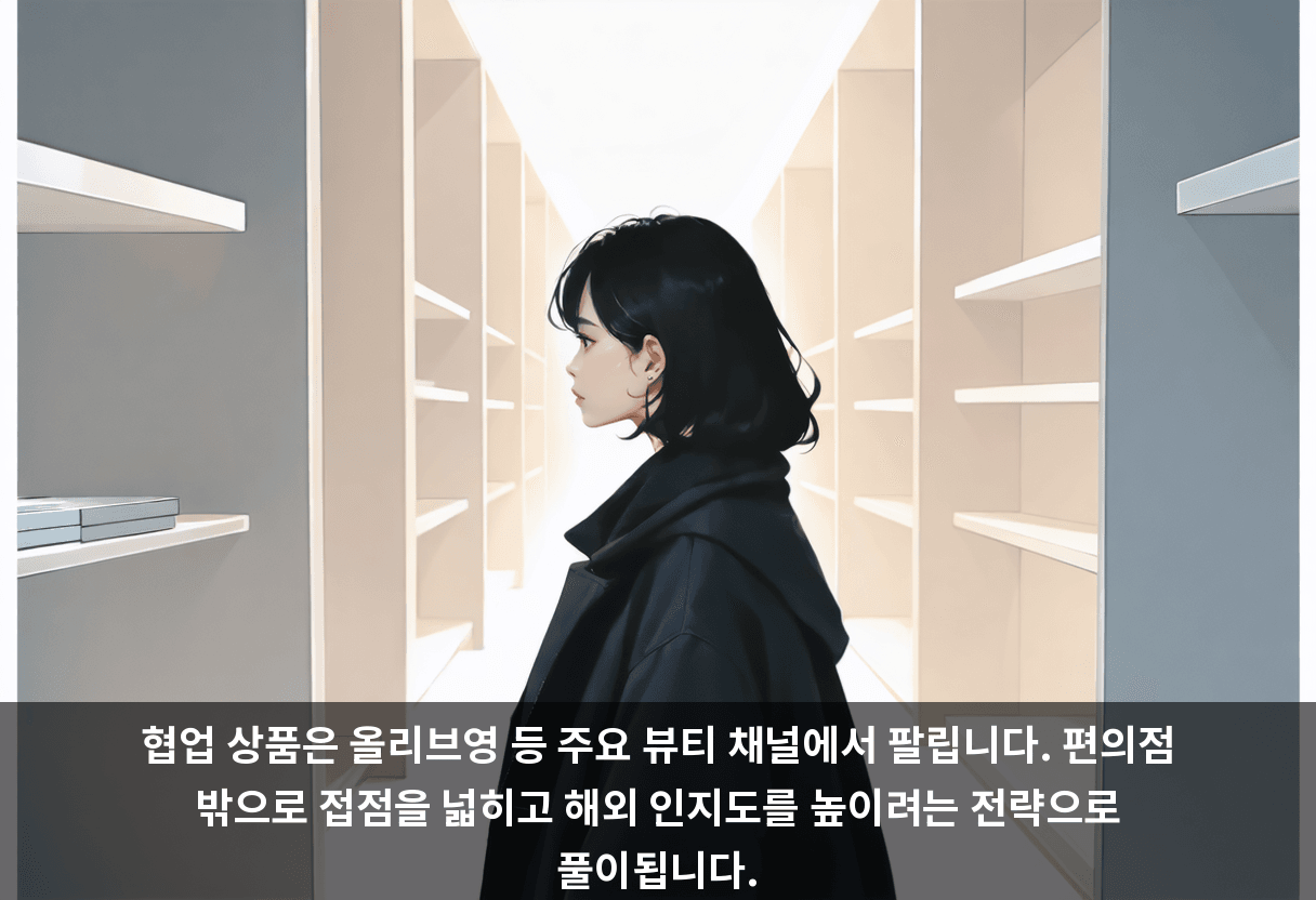 협업 상품은 올리브영 등 주요 뷰티 채널에서 팔립니다. 편의점 밖으로 접점을 넓히고 해외 인지도를 높이려는 전략으로 풀이됩니다.
