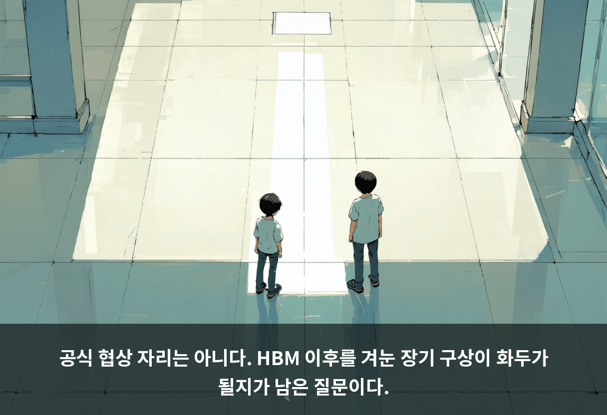 공식 협상 자리는 아니다. HBM 이후를 겨눈 장기 구상이 화두가 될지가 남은 질문이다.