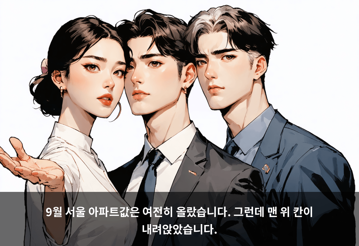 9월 서울 아파트값은 여전히 올랐습니다. 그런데 맨 위 칸이 내려앉았습니다.