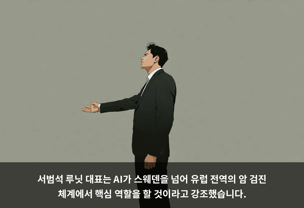 서범석 루닛 대표는 AI가 스웨덴을 넘어 유럽 전역의 암 검진 체계에서 핵심 역할을 할 것이라고 강조했습니다.