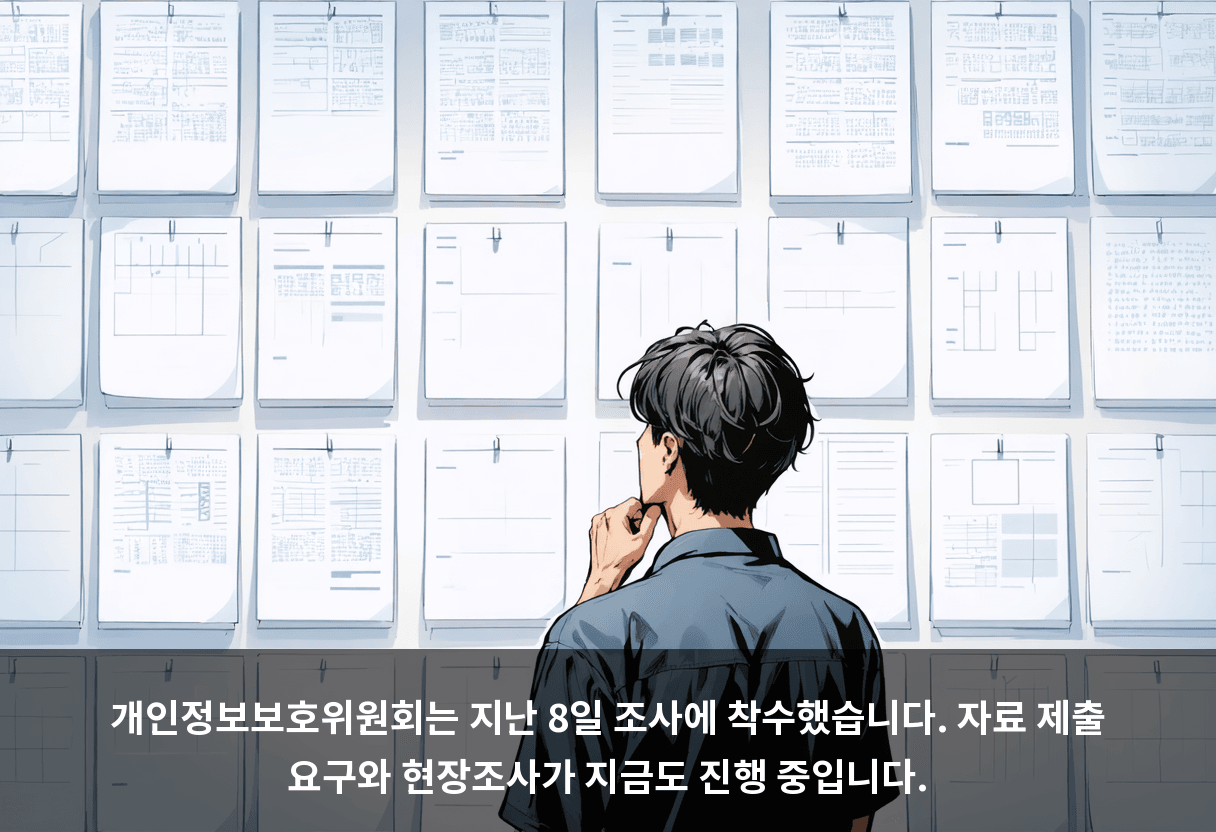 개인정보보호위원회는 지난 8일 조사에 착수했습니다. 자료 제출 요구와 현장조사가 지금도 진행 중입니다.