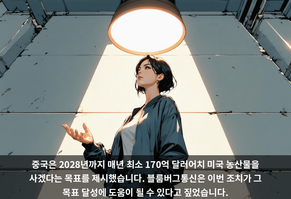 중국은 2028년까지 매년 최소 170억 달러어치 미국 농산물을 사겠다는 목표를 제시했습니다. 블룸버그통신은 이번 조치가 그 목표 달성에 도움이 될 수 있다고 짚었습니다.