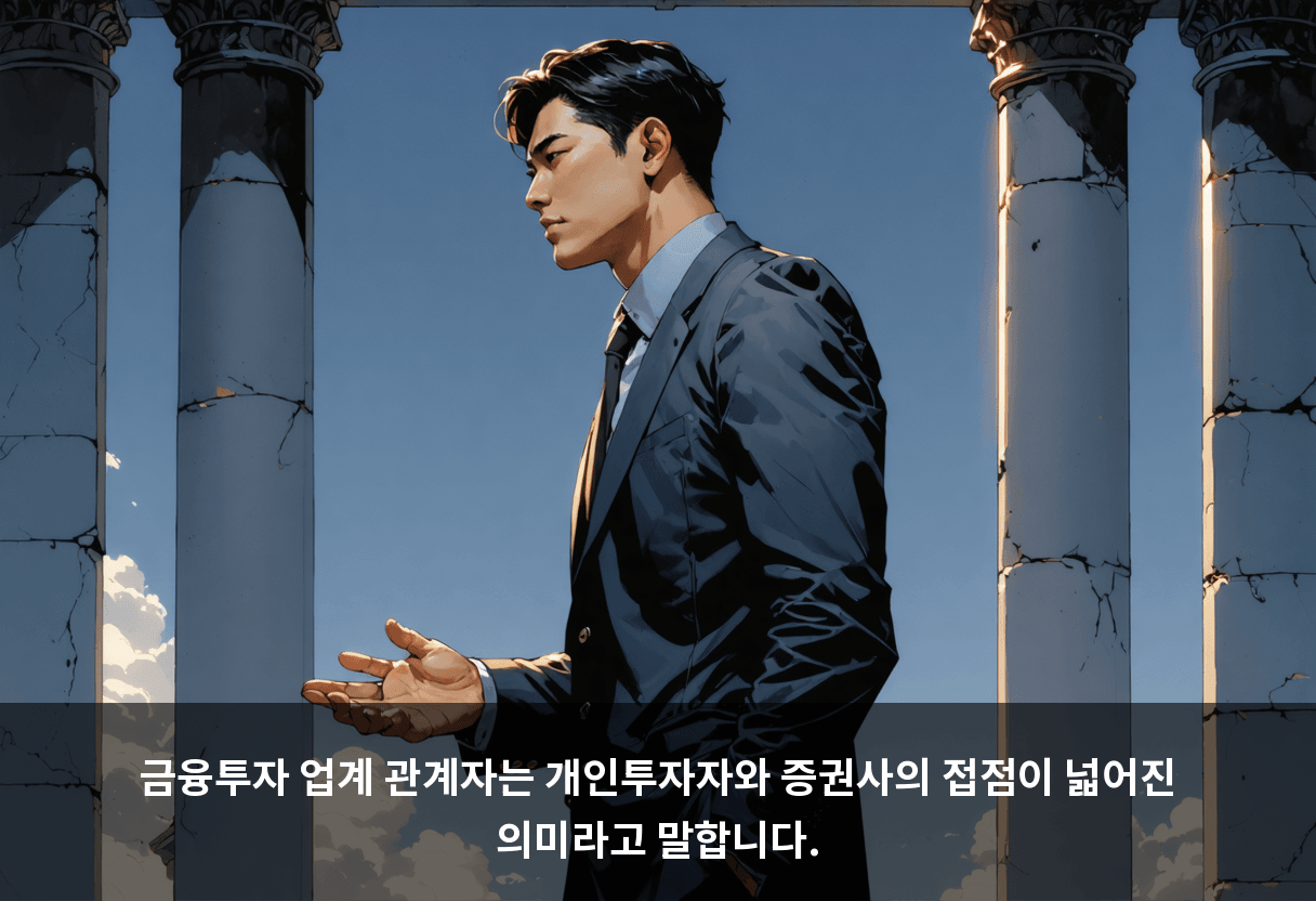 금융투자 업계 관계자는 개인투자자와 증권사의 접점이 넓어진 의미라고 말합니다.