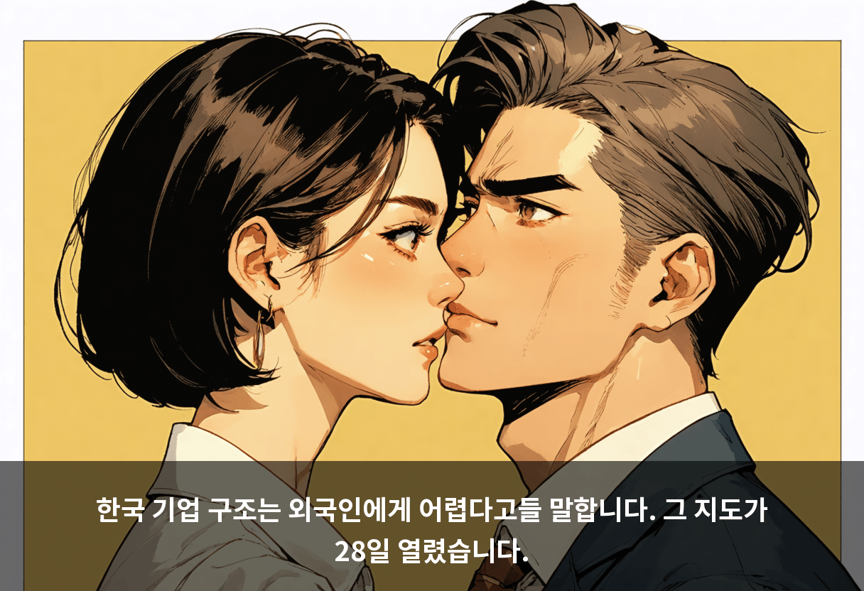 한국 기업 구조는 외국인에게 어렵다고들 말합니다. 그 지도가 28일 열렸습니다.