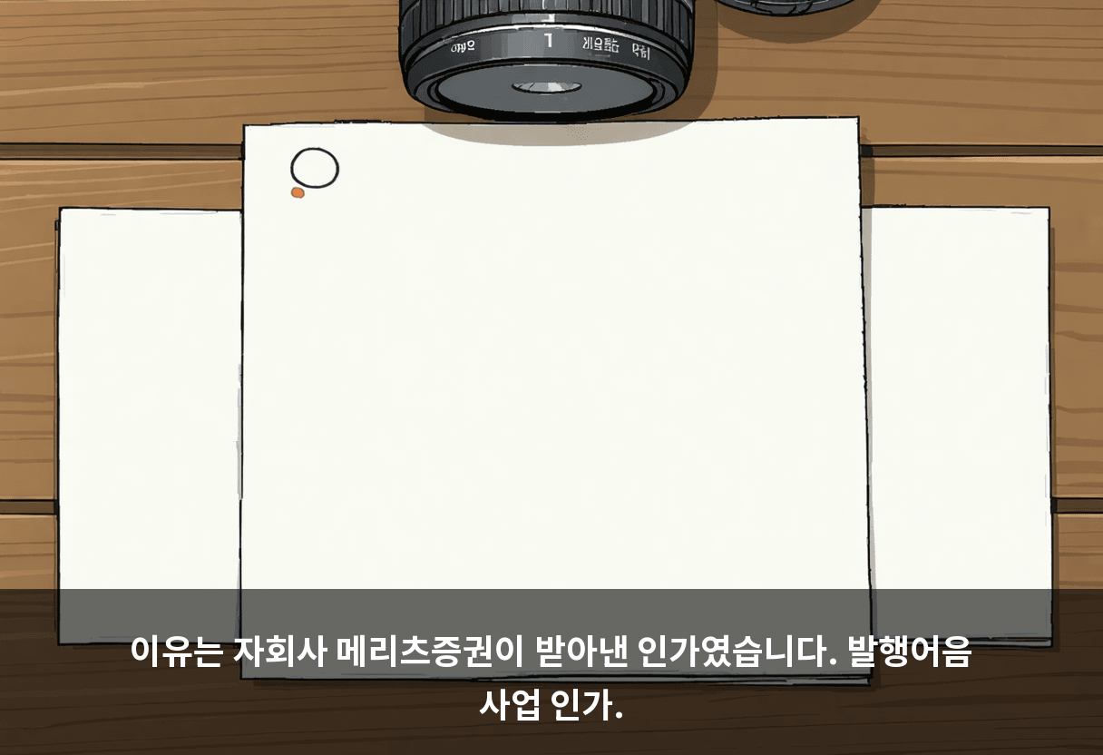 이유는 자회사 메리츠증권이 받아낸 인가였습니다. 발행어음 사업 인가.