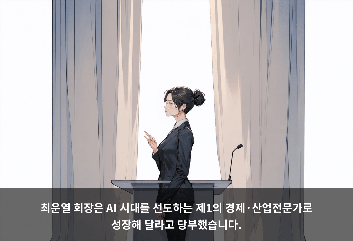 최운열 회장은 AI 시대를 선도하는 제1의 경제·산업전문가로 성장해 달라고 당부했습니다.