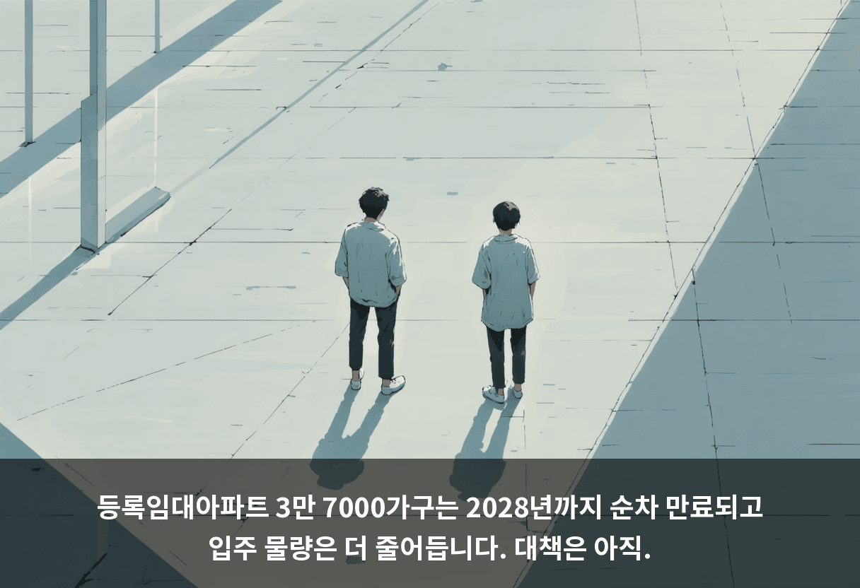 등록임대아파트 3만 7000가구는 2028년까지 순차 만료되고 입주 물량은 더 줄어듭니다. 대책은 아직.