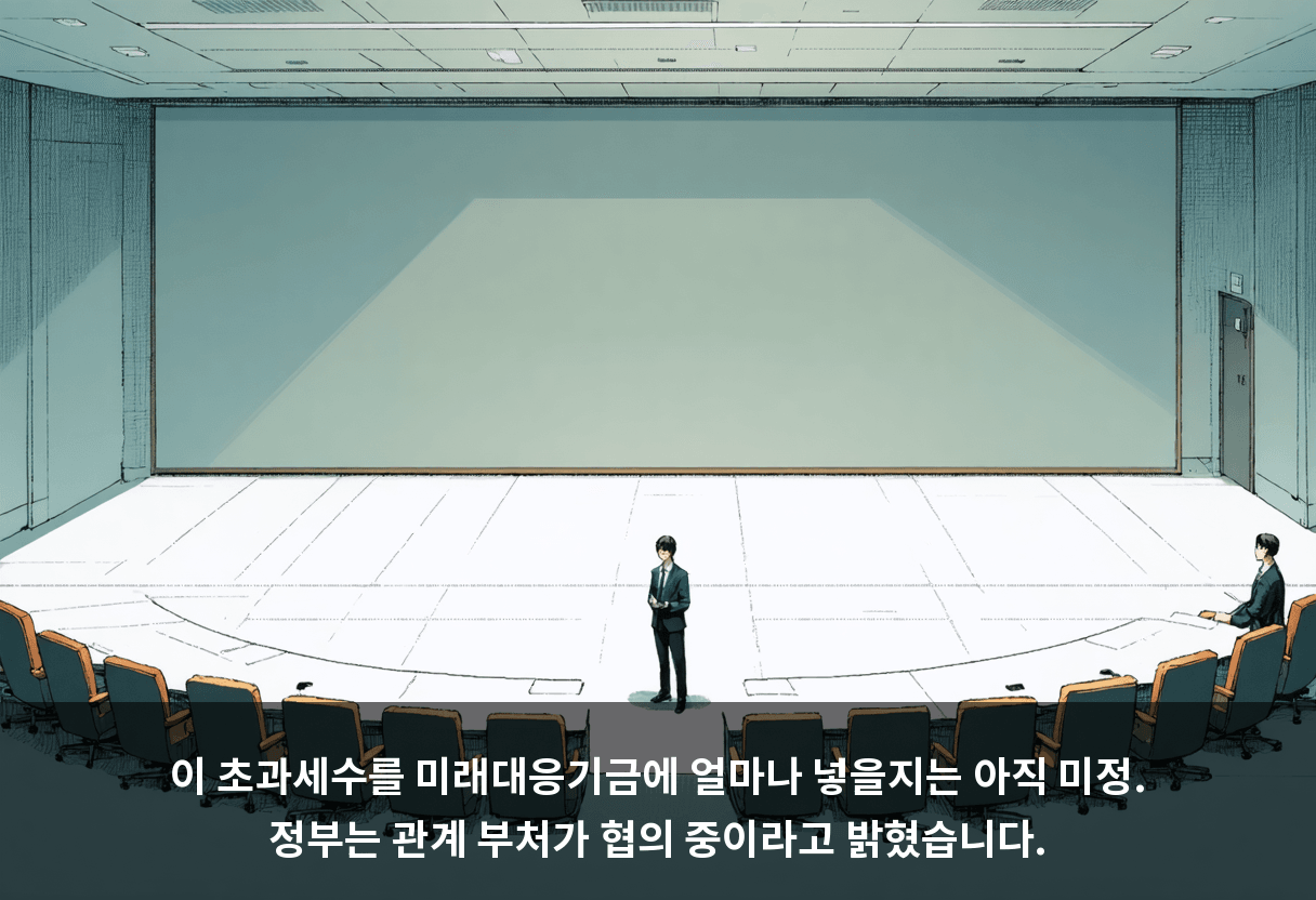 이 초과세수를 미래대응기금에 얼마나 넣을지는 아직 미정. 정부는 관계 부처가 협의 중이라고 밝혔습니다.