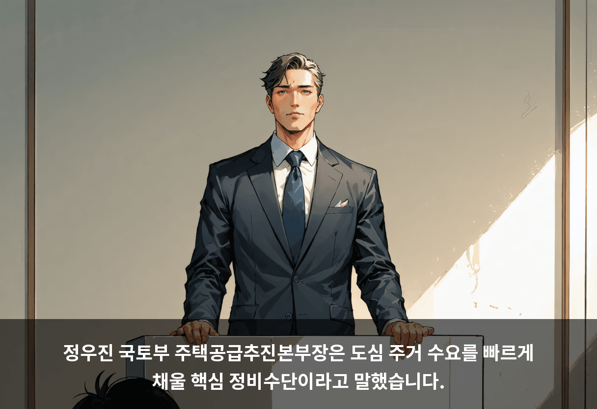 정우진 국토부 주택공급추진본부장은 도심 주거 수요를 빠르게 채울 핵심 정비수단이라고 말했습니다.