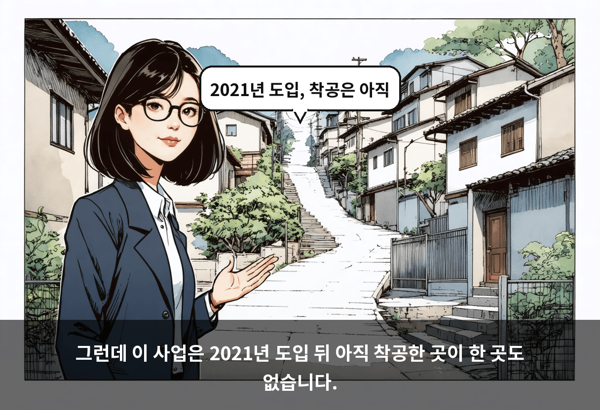 그런데 이 사업은 2021년 도입 뒤 아직 착공한 곳이 한 곳도 없습니다.
