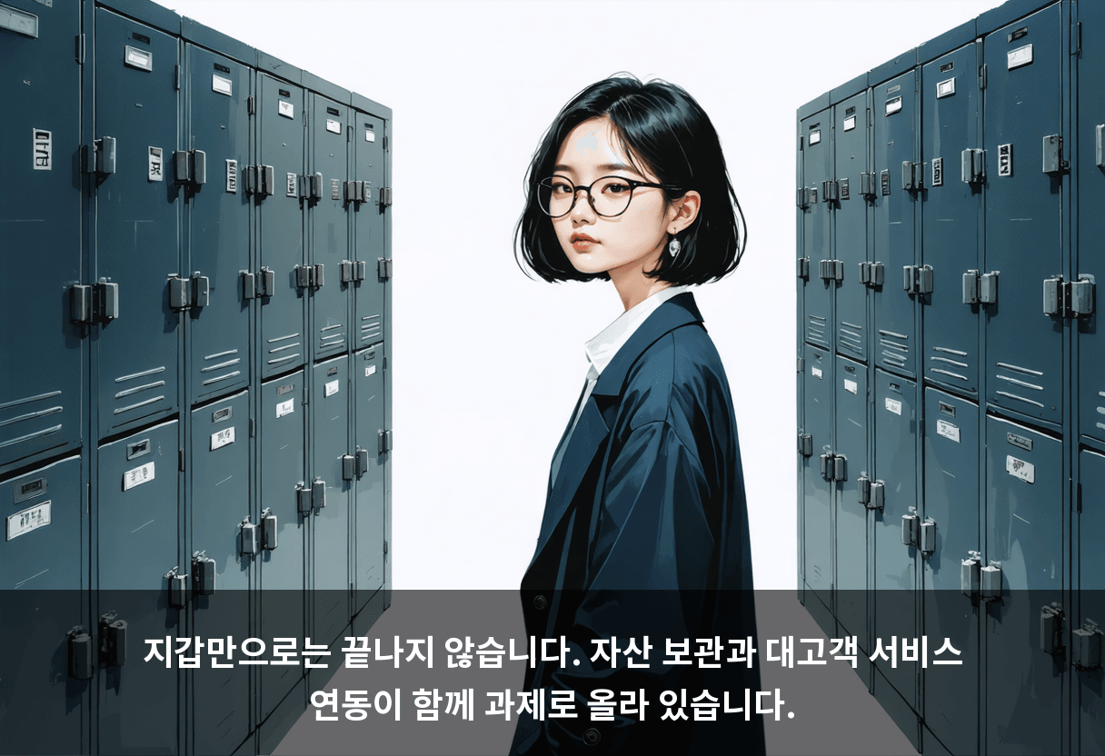 지갑만으로는 끝나지 않습니다. 자산 보관과 대고객 서비스 연동이 함께 과제로 올라 있습니다.