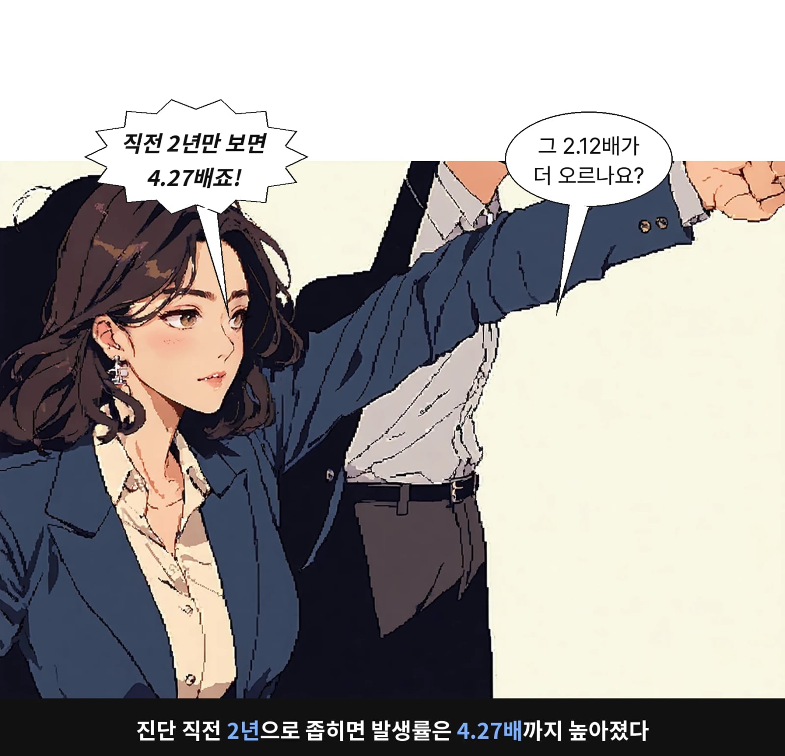 진단 직전 2년으로 좁히면 발생률은 4.27배까지 높아졌다