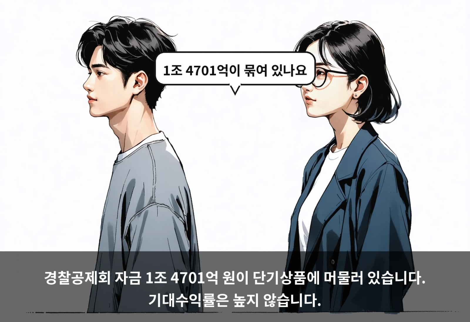 경찰공제회 자금 1조 4701억 원이 단기상품에 머물러 있습니다. 기대수익률은 높지 않습니다.