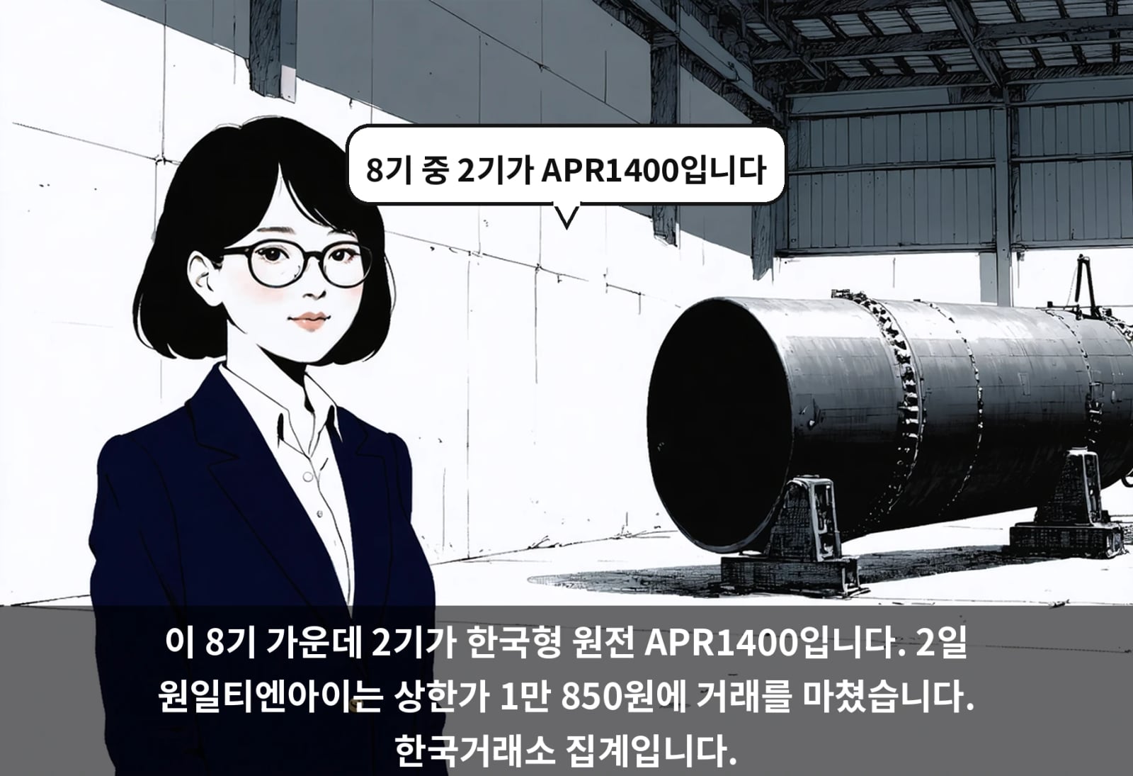 이 8기 가운데 2기가 한국형 원전 APR1400입니다. 2일 원일티엔아이는 상한가 1만 850원에 거래를 마쳤습니다. 한국거래소 집계입니다.
