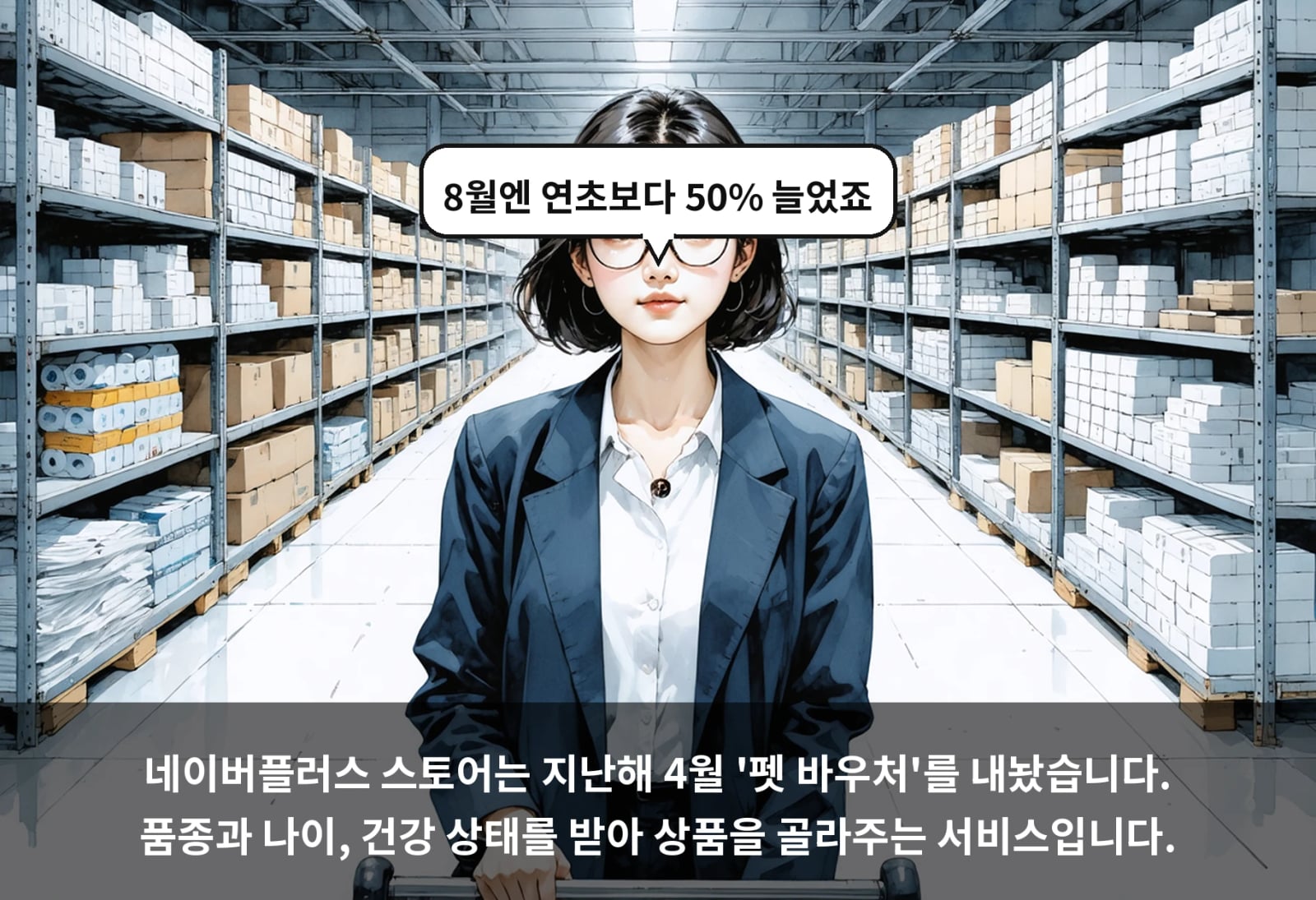 네이버플러스 스토어는 지난해 4월 '펫 바우처'를 내놨습니다. 품종과 나이, 건강 상태를 받아 상품을 골라주는 서비스입니다.