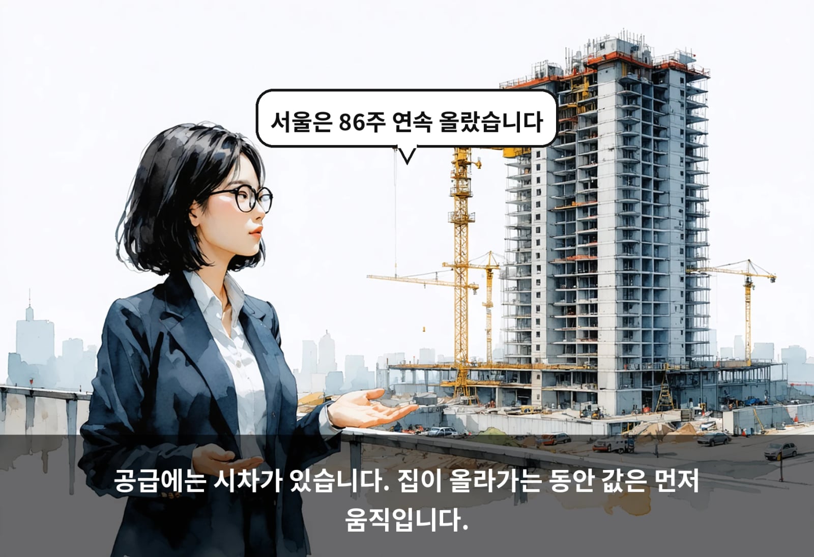 공급에는 시차가 있습니다. 집이 올라가는 동안 값은 먼저 움직입니다.