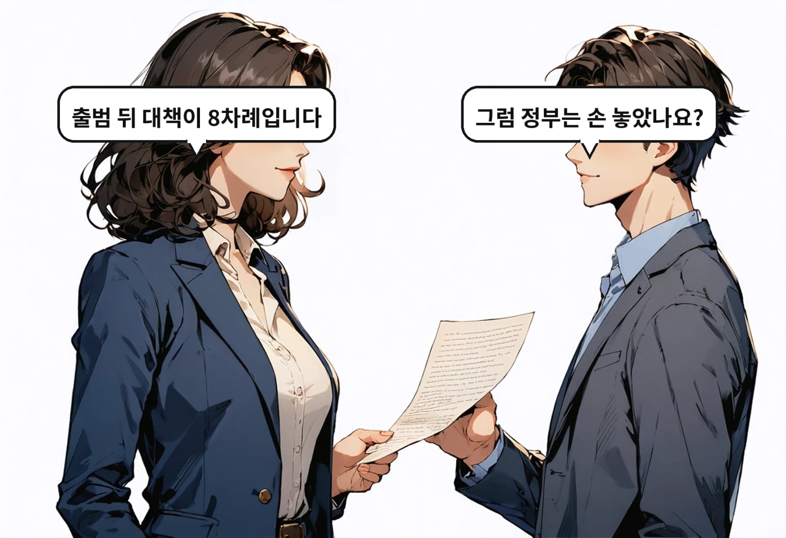B: 그럼 정부는 손 놓았나요? A: 출범 뒤 대책이 8차례입니다