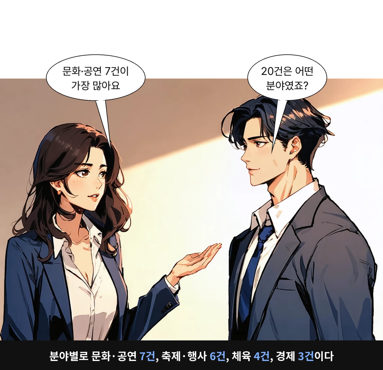 분야별로 문화·공연 7건, 축제·행사 6건, 체육 4건, 경제 3건이다