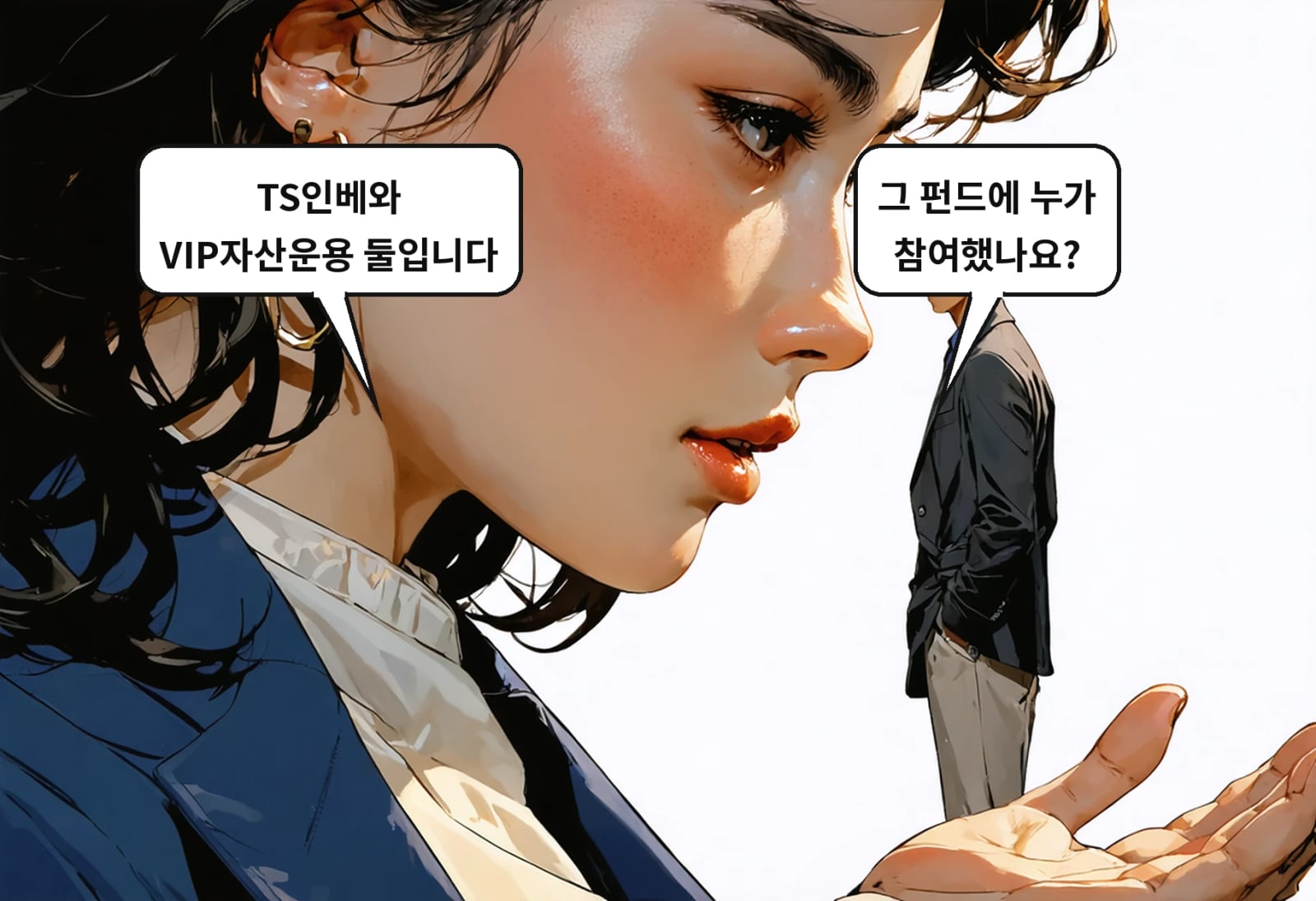 A: 그 펀드에 누가 참여했나요? B: TS인베와 VIP자산운용 둘입니다
