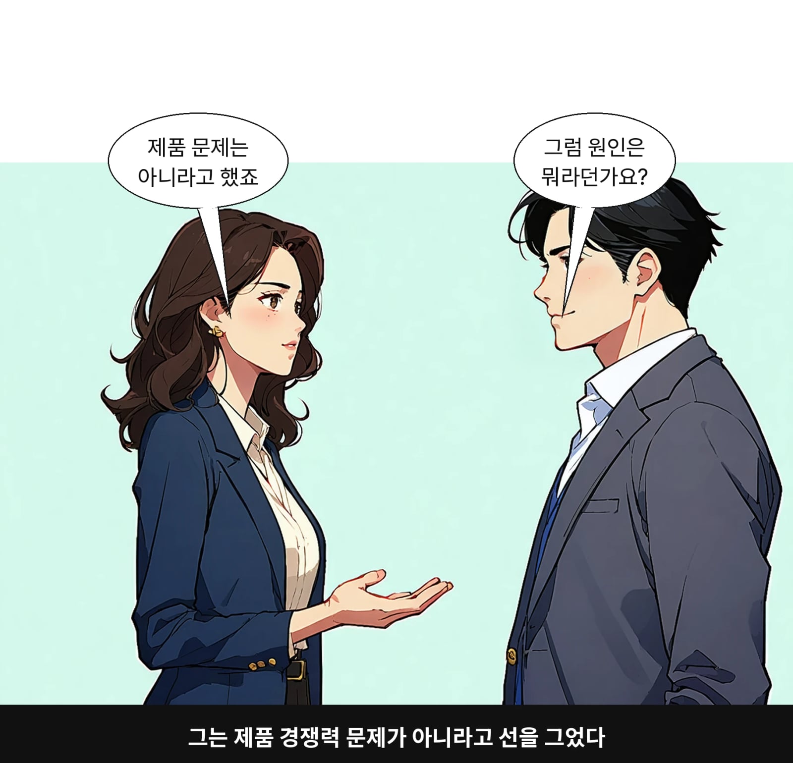 그는 제품 경쟁력 문제가 아니라고 선을 그었다