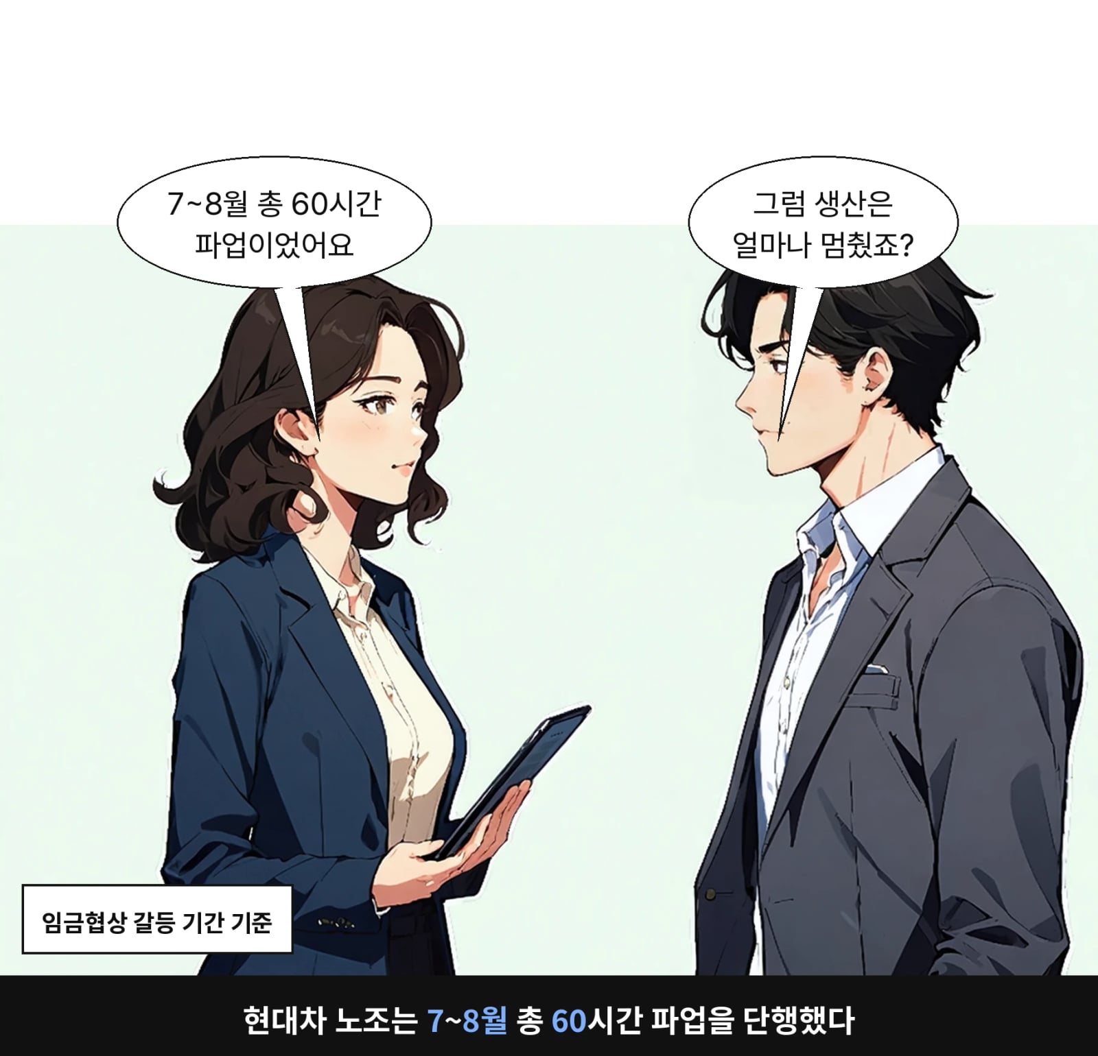 현대차 노조는 7~8월 총 60시간 파업을 단행했다