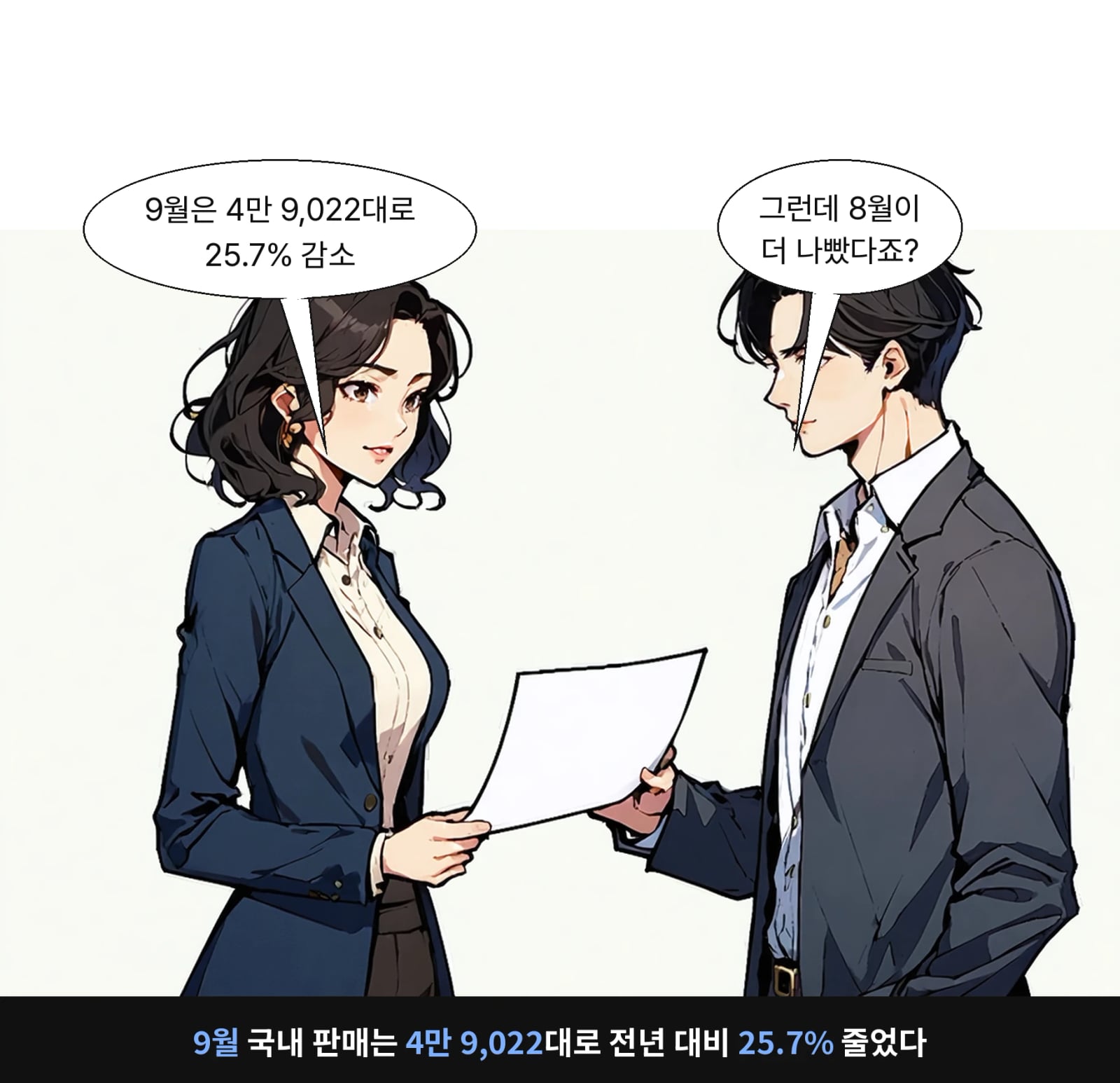 9월 국내 판매는 4만 9,022대로 전년 대비 25.7% 줄었다
