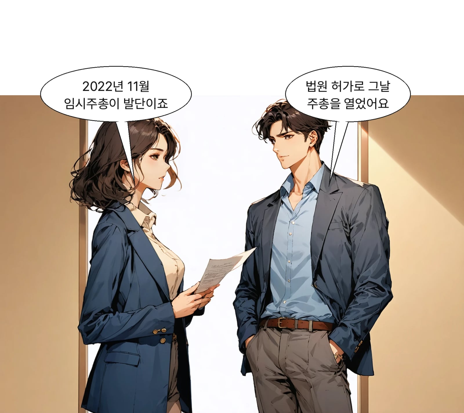 A사와 B·C씨는 2022년 11월 11일 임시주총을 열었다