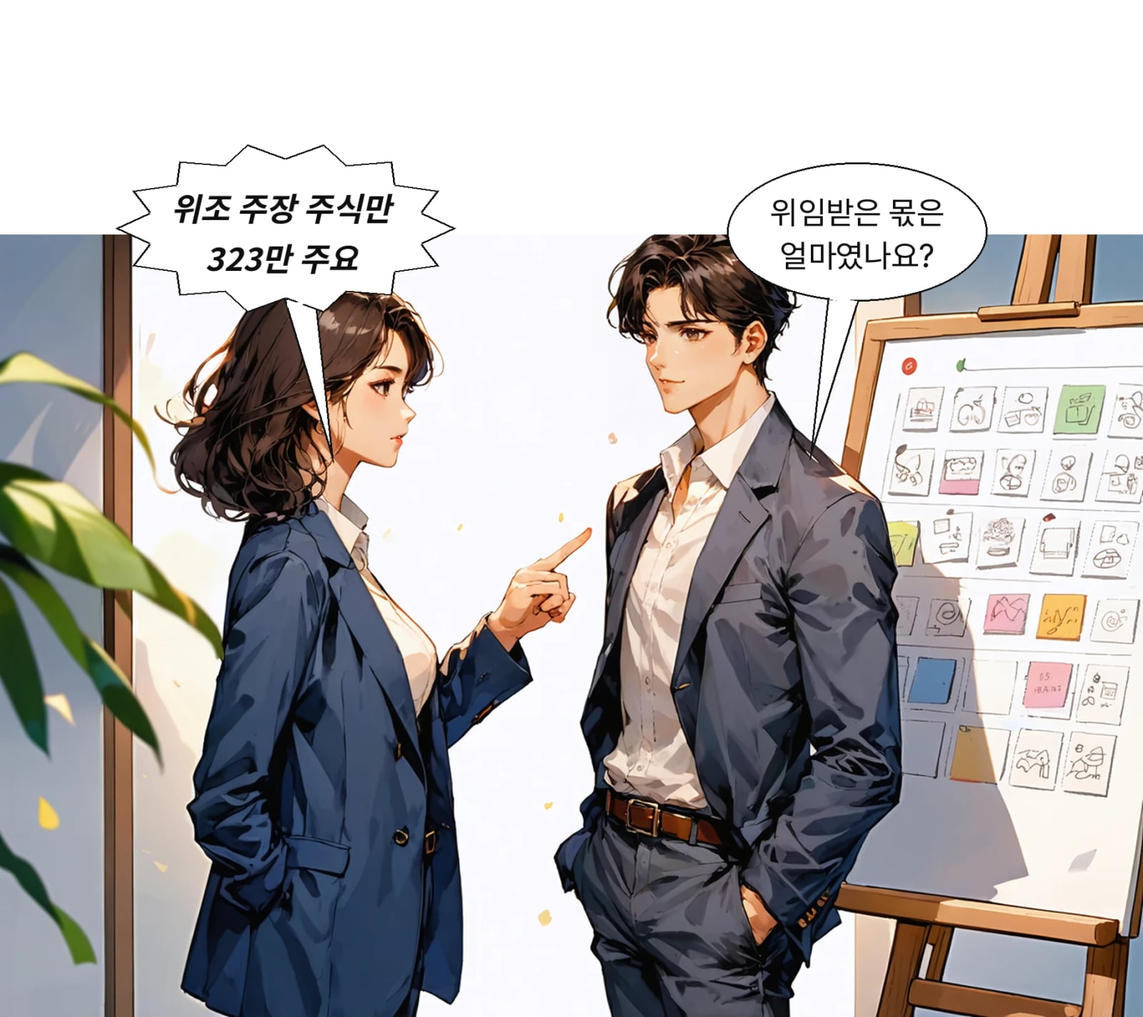 위조 위임장 주장과 관련된 주식은 323만 9,602주였다