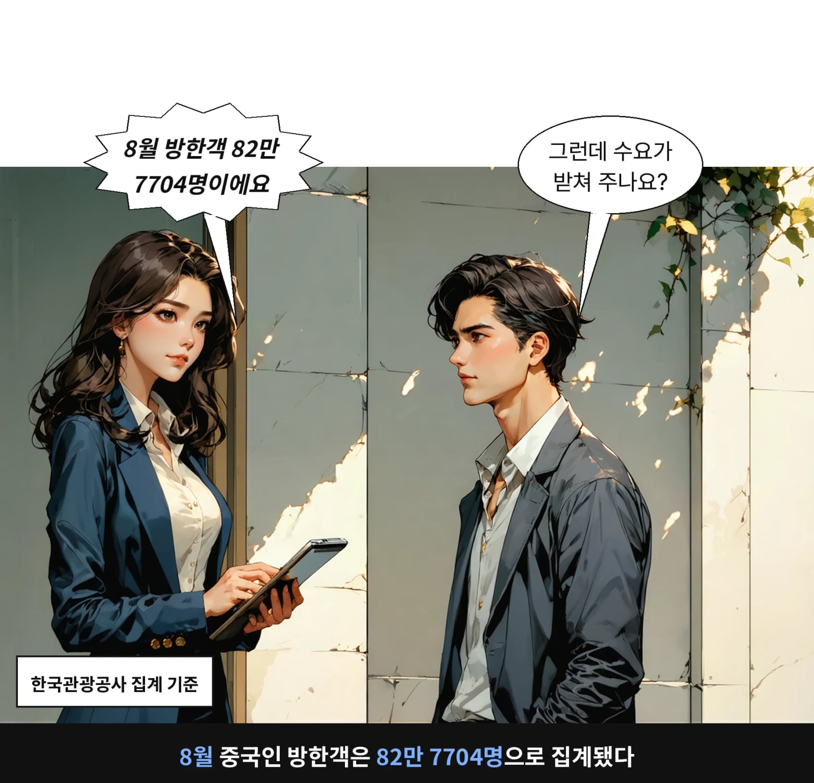 8월 중국인 방한객은 82만 7704명으로 집계됐다