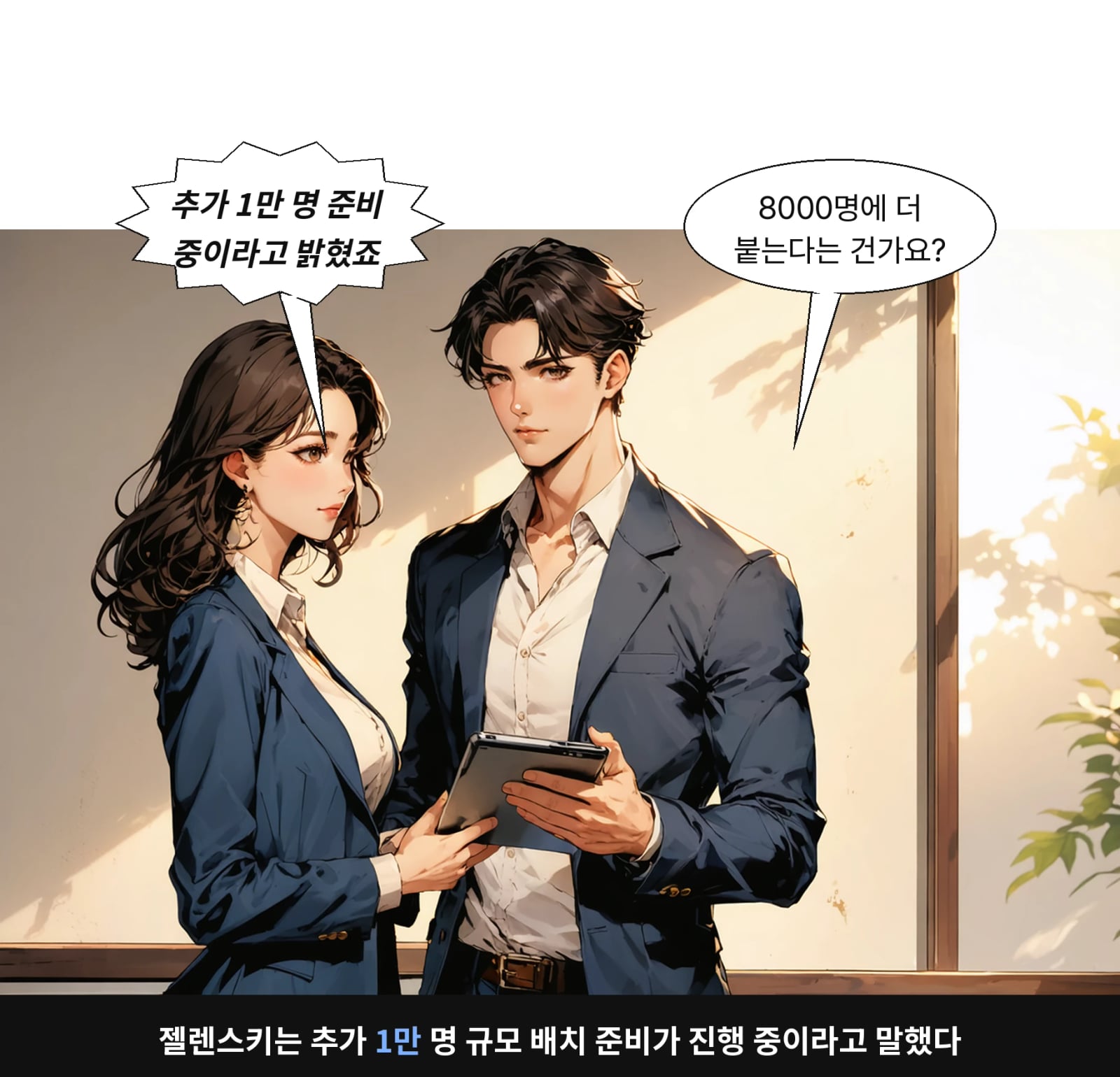 젤렌스키는 추가 1만 명 규모 배치 준비가 진행 중이라고 말했다