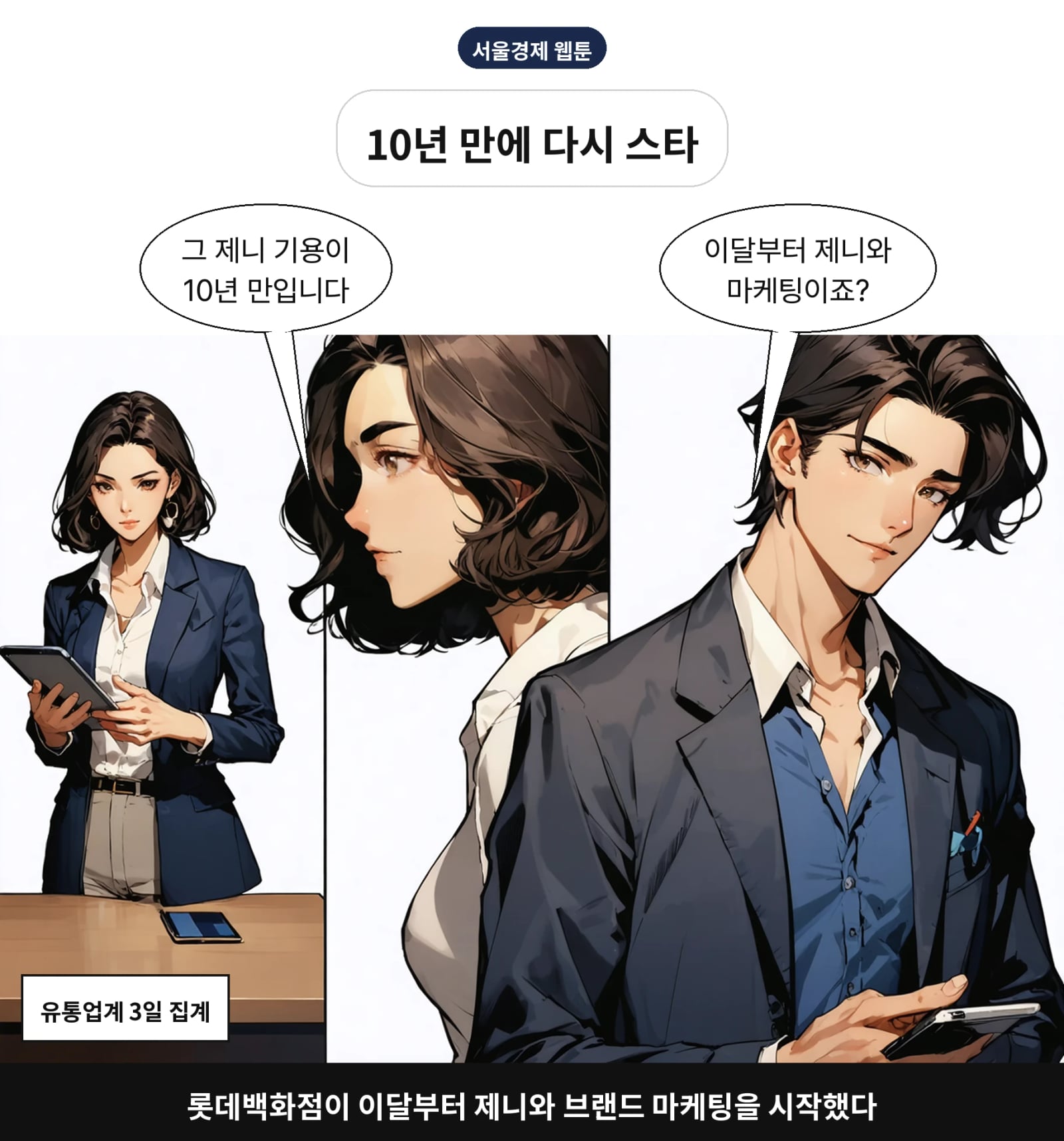 롯데백화점이 이달부터 제니와 브랜드 마케팅을 시작했다
