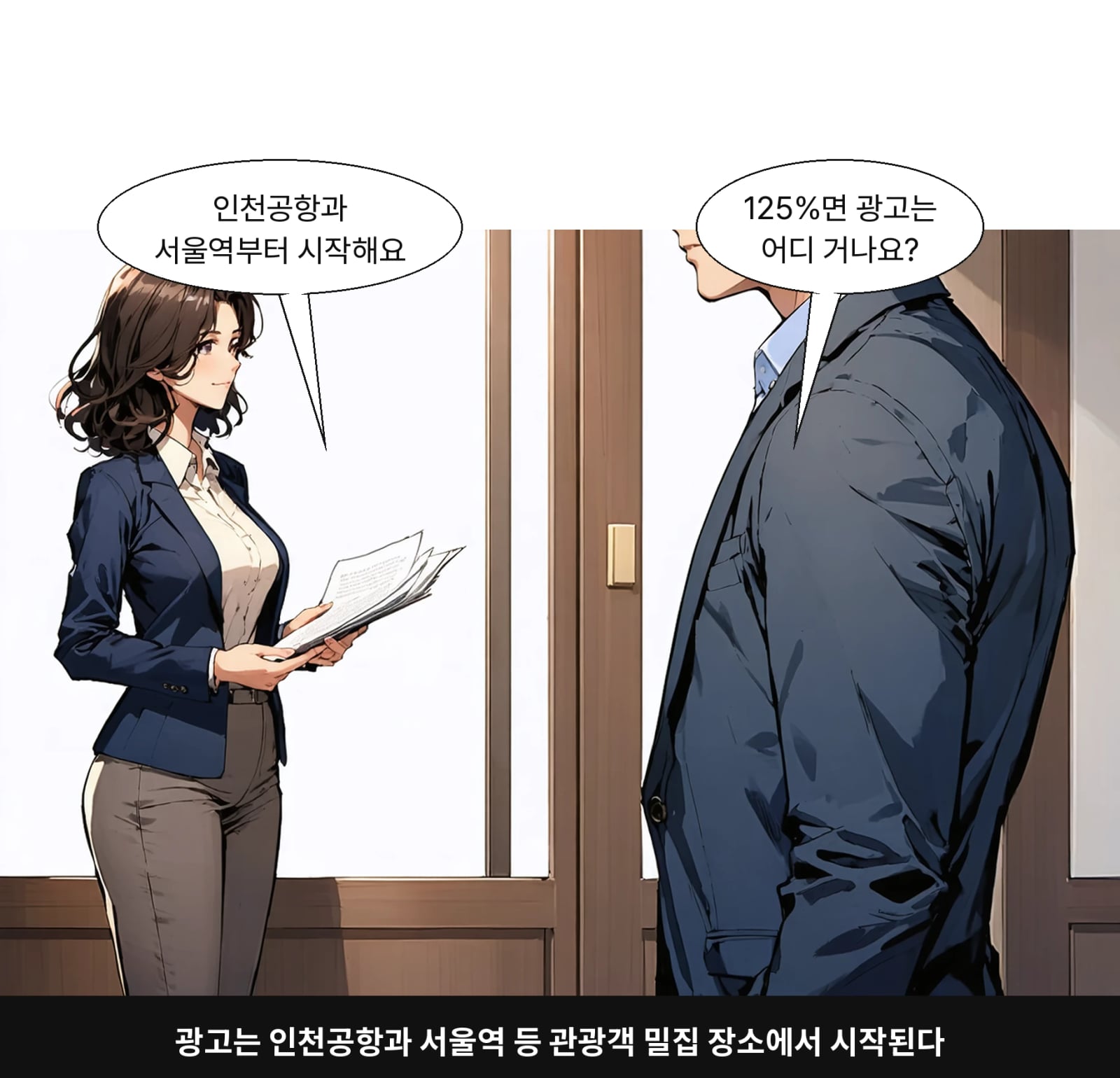 광고는 인천공항과 서울역 등 관광객 밀집 장소에서 시작된다