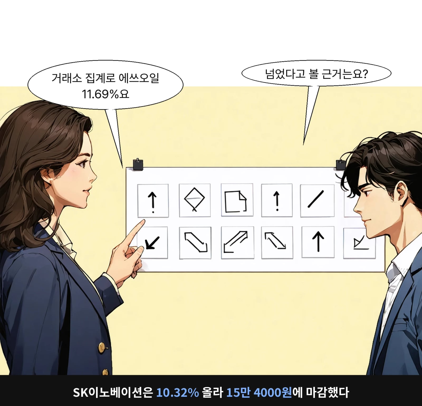 SK이노베이션은 10.32% 올라 15만 4000원에 마감했다