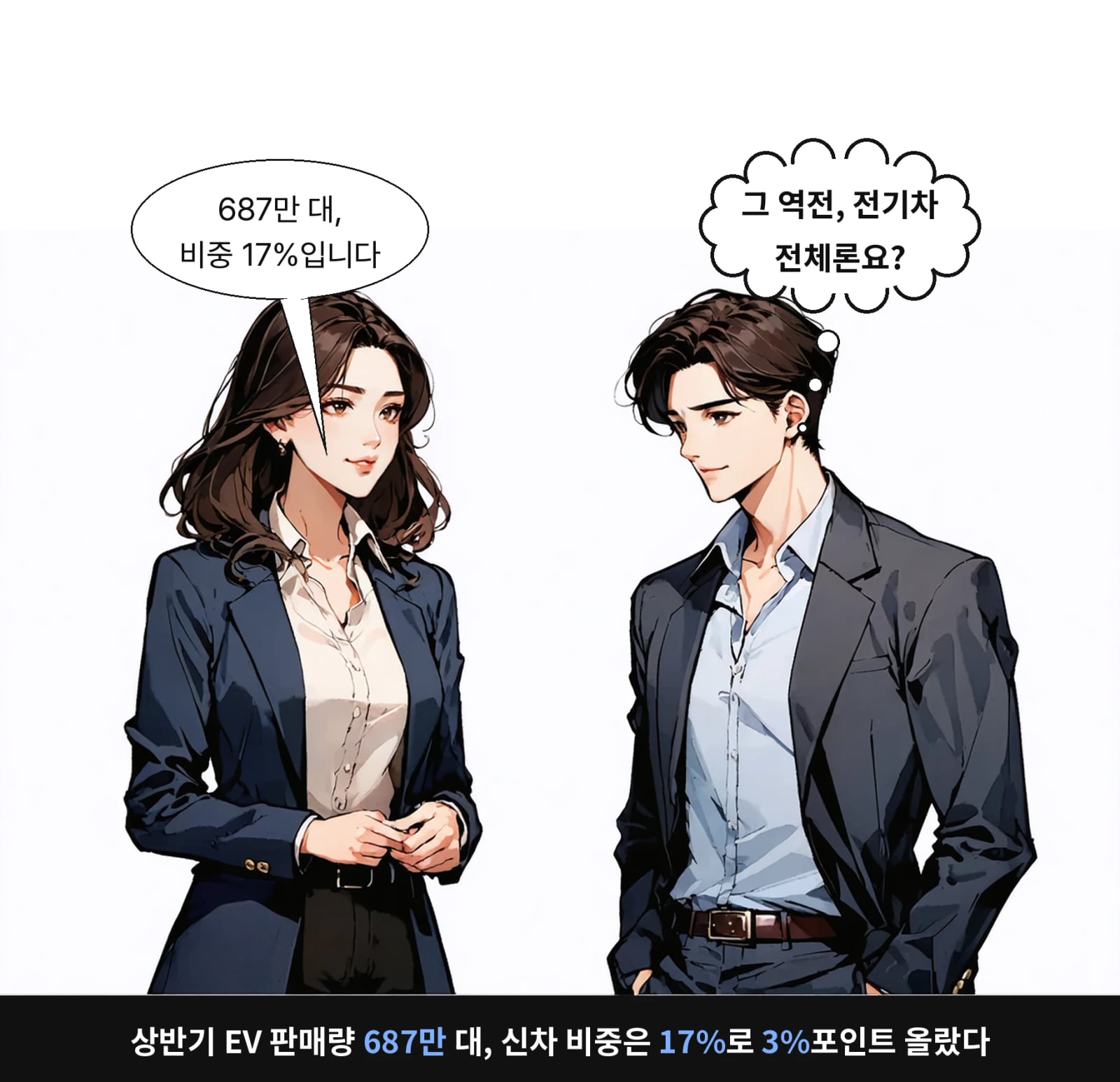 상반기 EV 판매량 687만 대, 신차 비중은 17%로 3%포인트 올랐다