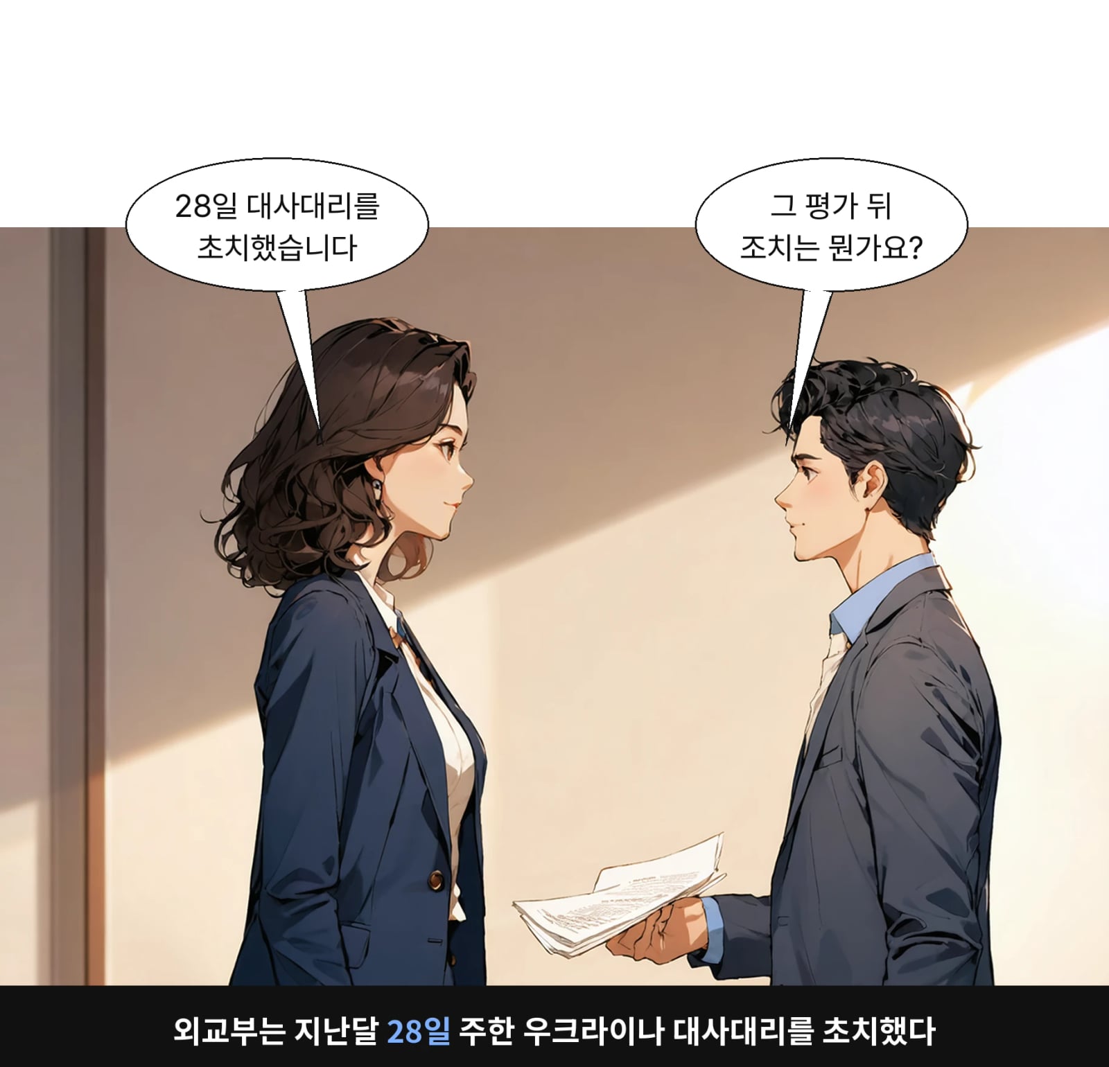 외교부는 지난달 28일 주한 우크라이나 대사대리를 초치했다